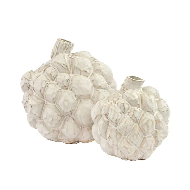 Ceramic Ornament - Garlic Bulb White 12cm