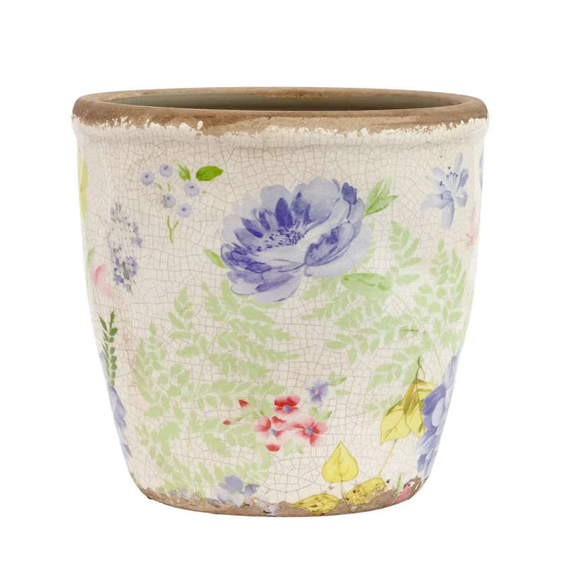 Ceramic Planter - Pastel Floral 16cm