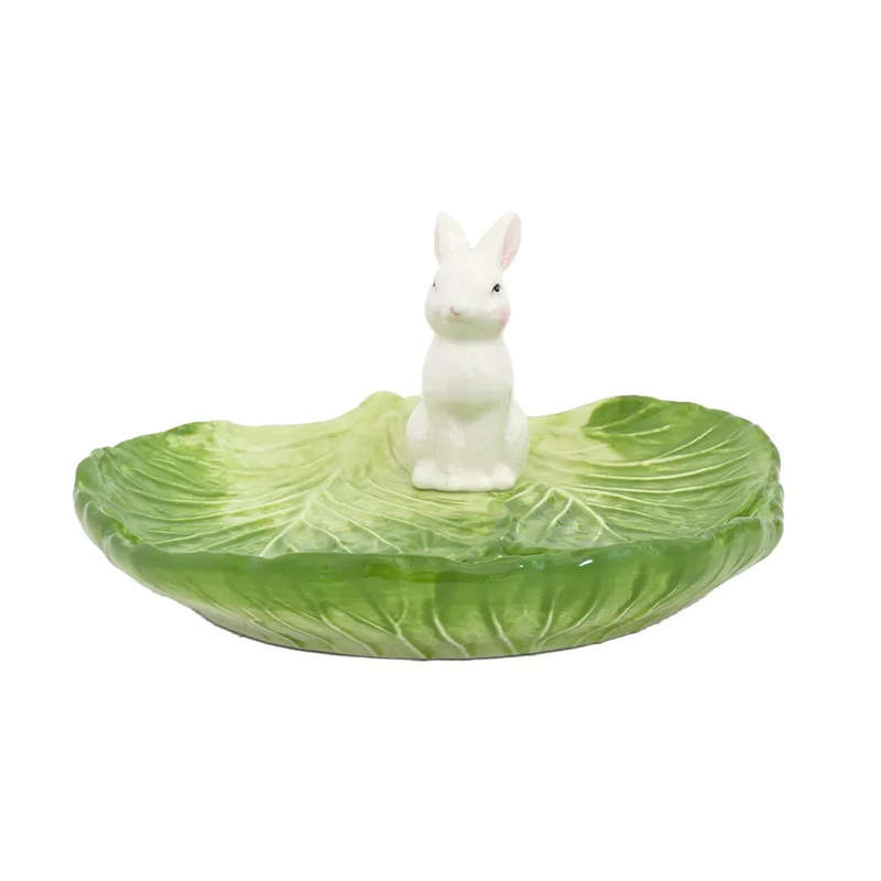 Ceramic Plate - Cabbage & Bunny