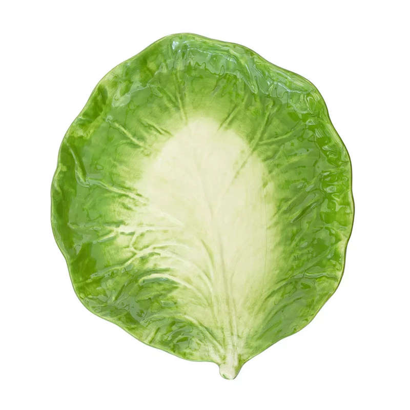 Ceramic Plate - Cabbage Leaf