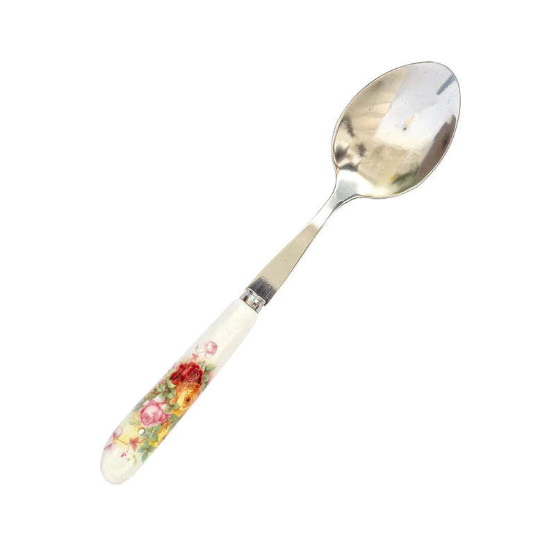 Ceramic Teaspoon - Pink & Yellow Roses