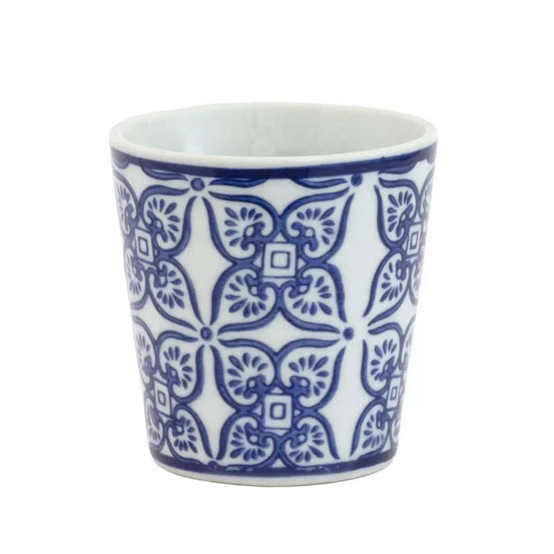 Ceramic Tumbler - Moroccan Blue & White