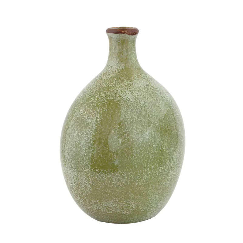 Ceramic Vase - Belly Green 25cm