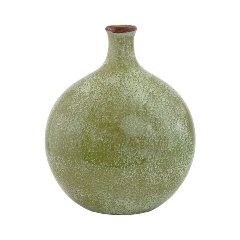 Ceramic Vase - Belly Green 25cm