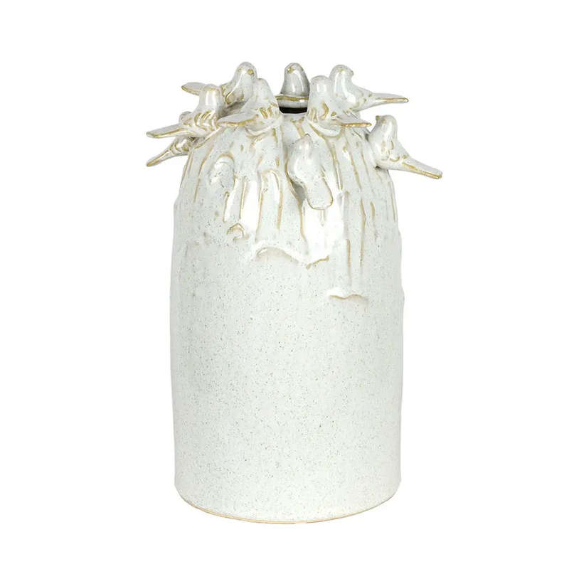 Ceramic Vase - Bird Flock 27cm