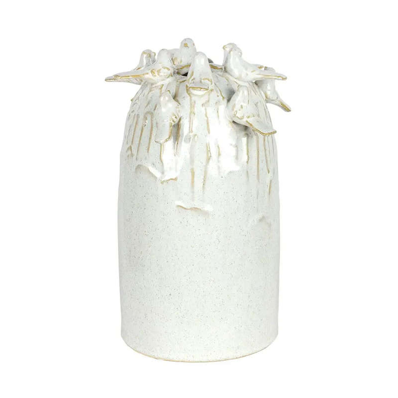 Ceramic Vase - Bird Flock 27cm