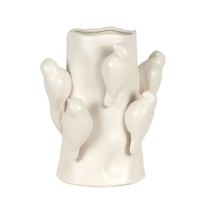Ceramic Vase - Birds 23cm