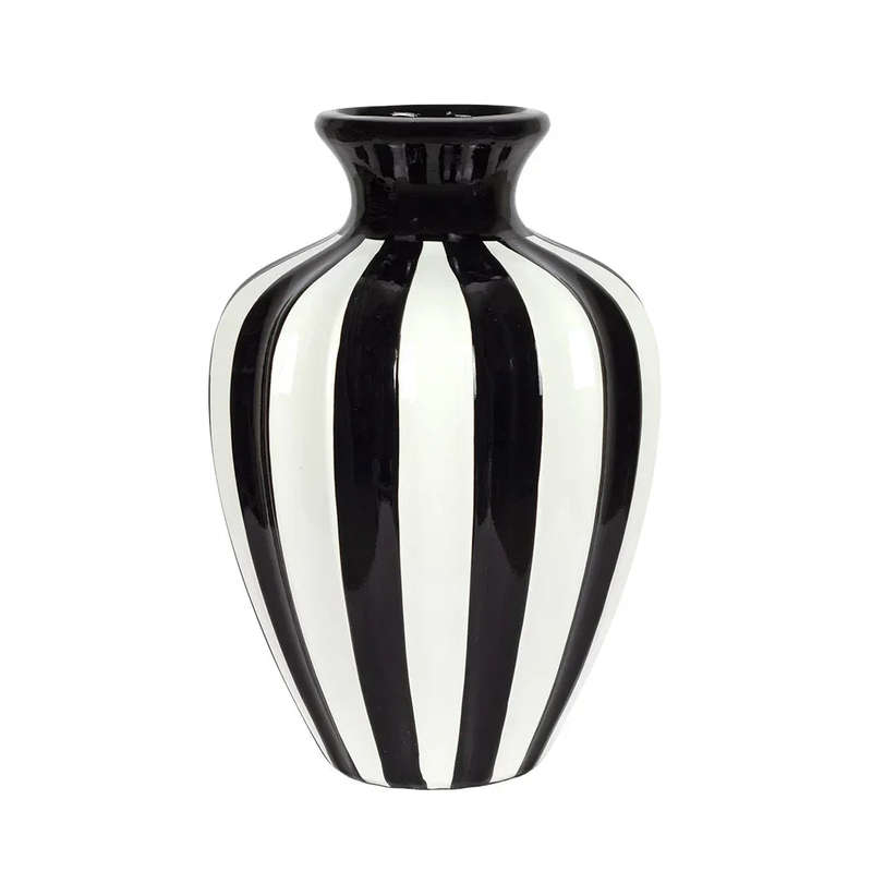 Ceramic Vase -  Black & White 25.5cm