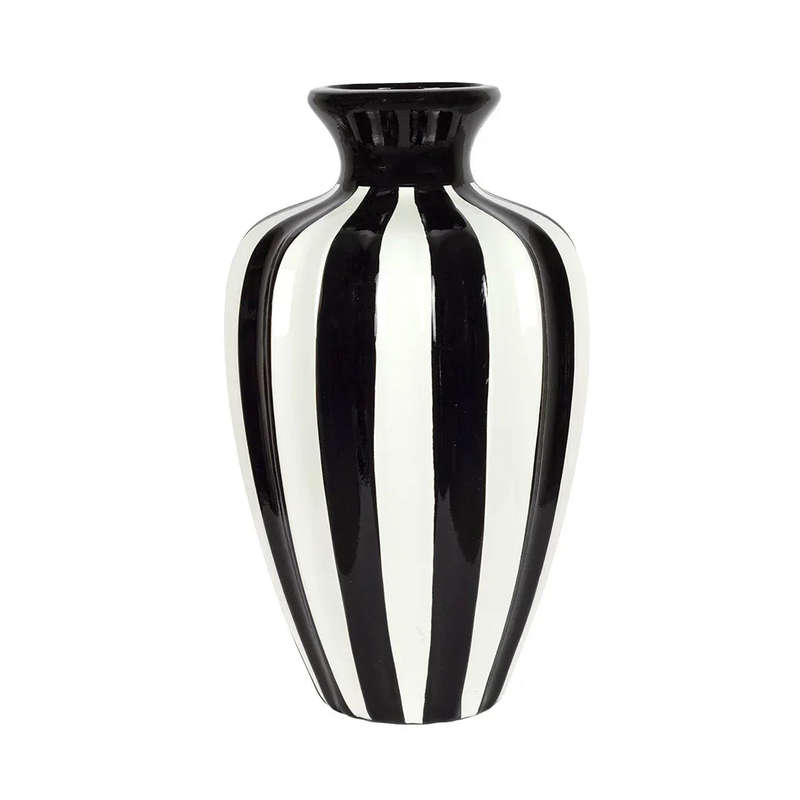 Ceramic Vase -  Black & White 32.5cm