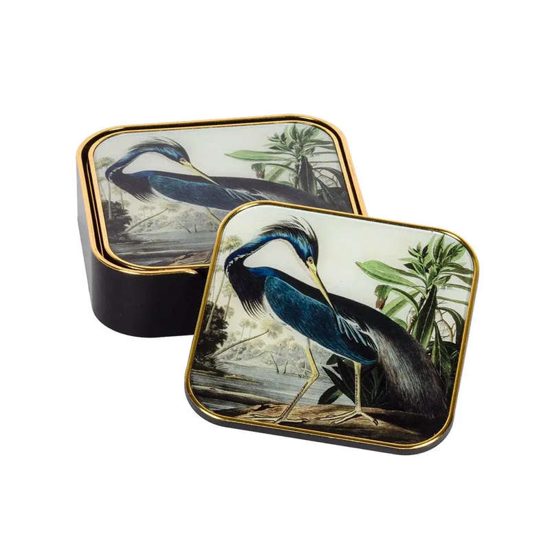 Coaster Set of 6 - River Heron