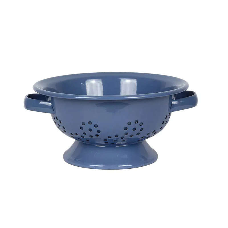 Colander - Small Enamel Blue Grey