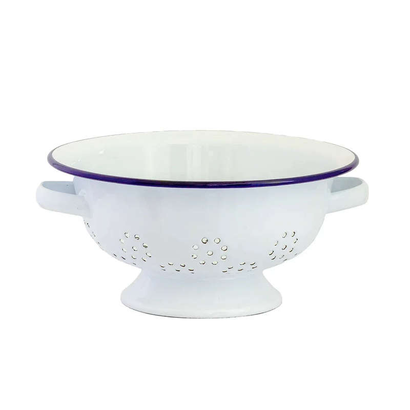 Colander - White & Blue 24cm
