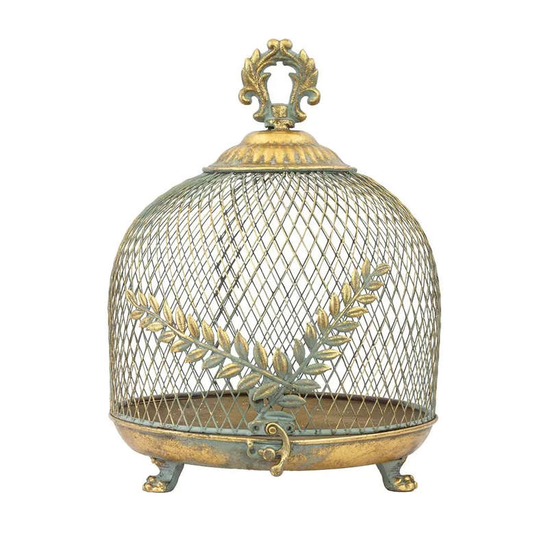 Dome - Gold Metal Fern 28cm