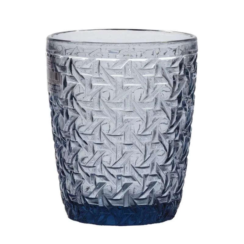 Drinking Glass - Woven Blue Tumbler 300ml