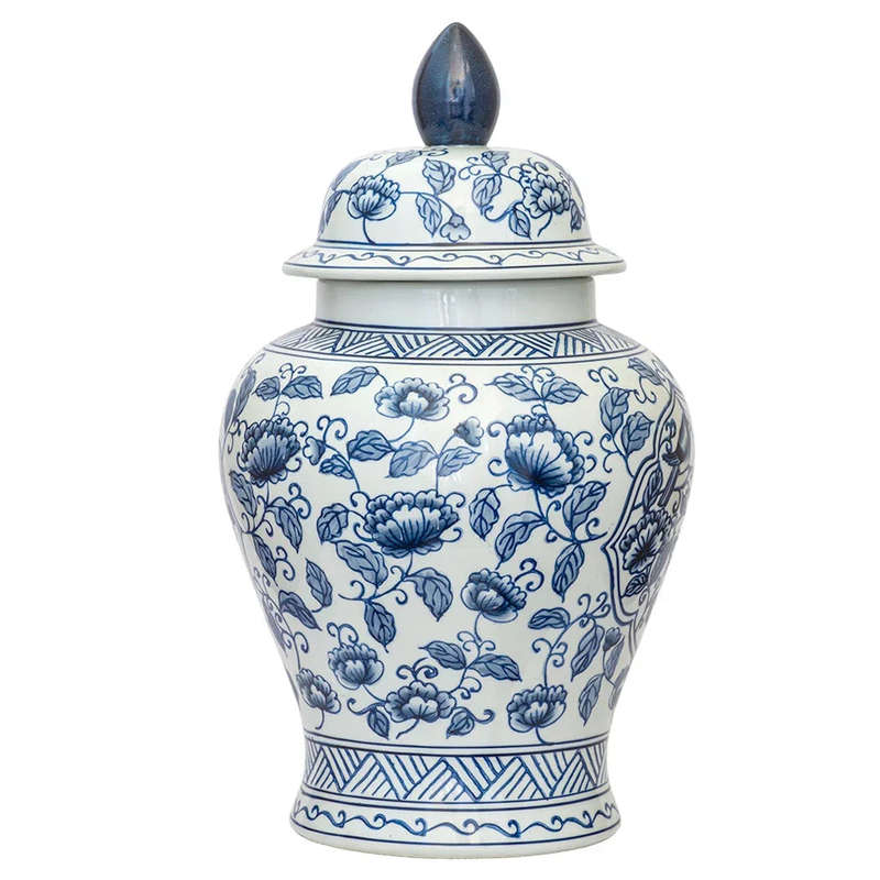 Ginger Jar - Blue & White Cardinal Garden 43cm