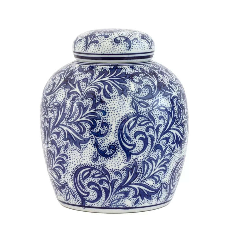 Ginger Jar - Blue & White Vines
