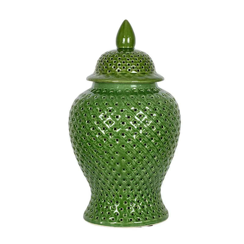 Ginger Jar - Green Cut-Out 45cm