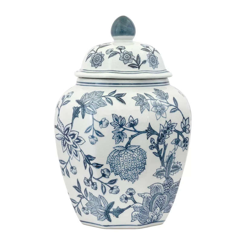 Ginger Jar - Grey Blue Octo 30cm