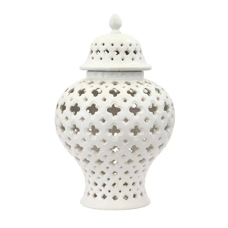 Ginger Jar - White Cut-Out 36cm