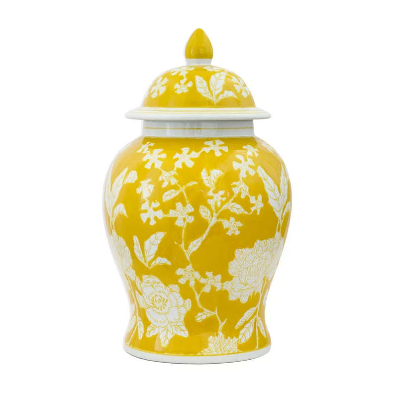 Ginger Jar - Yellow Blossoms 35cm