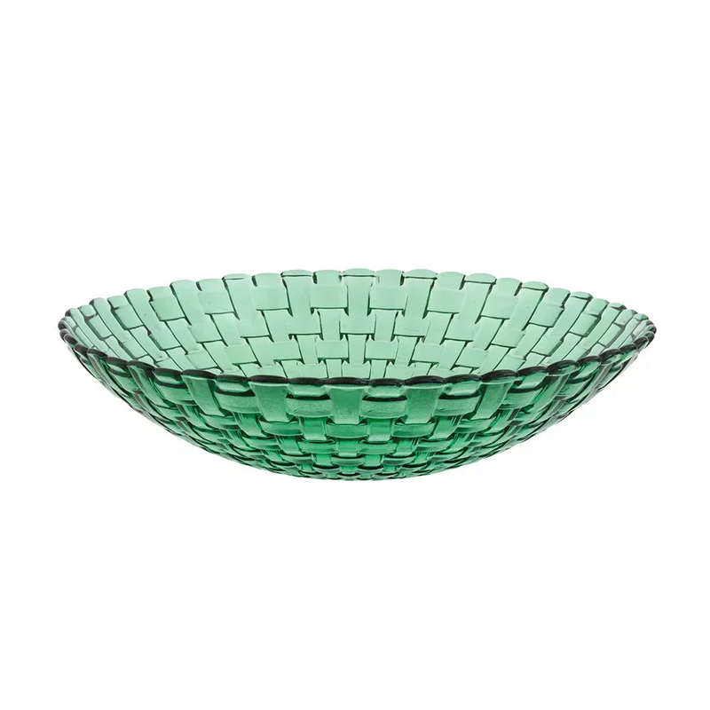 Glass Bowl - Green Weave