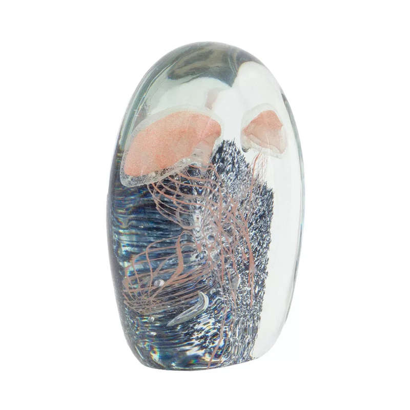 Glass Ornament - Duo Jellyfish Peachy Pink