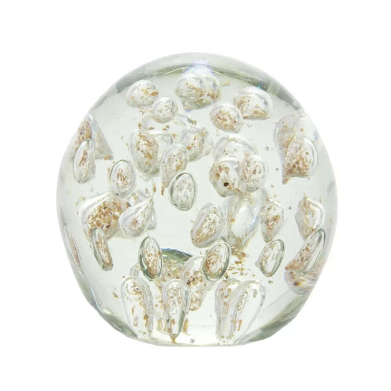 Glass Ornament - Golden Bubbles