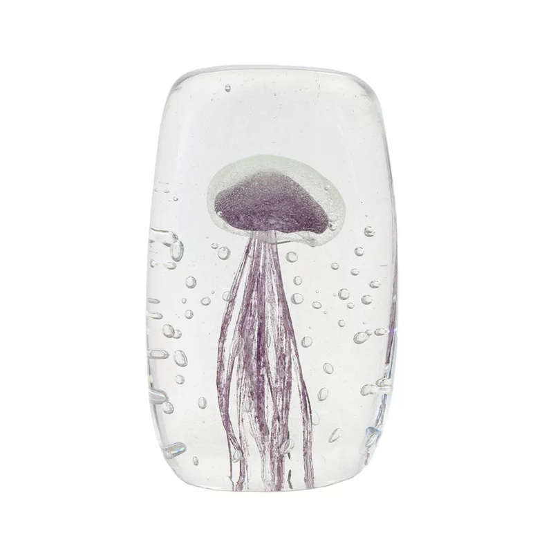 Glass Ornament - Jellyfish Lilac Rectangular