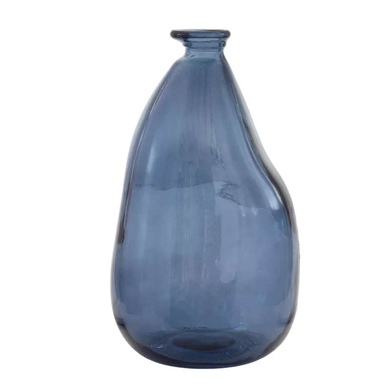Glass Vase - Blues Large Recycled Material 36cm