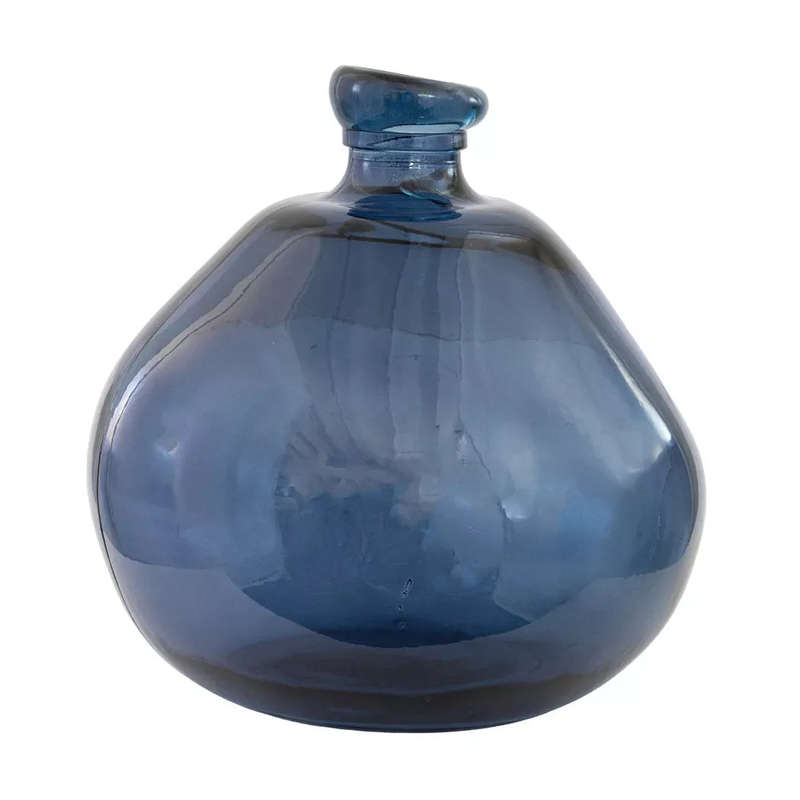 Glass Vase - Blues XL Recycled Material Fatty Vase
