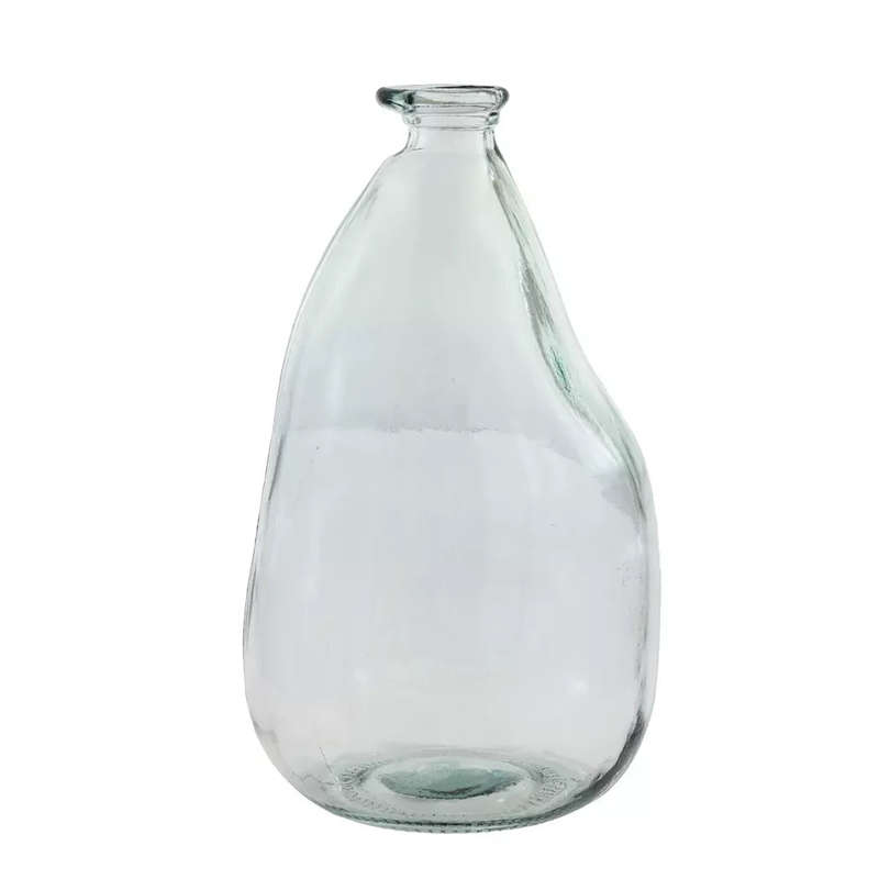 Glass Vase - Clear Large Recycled Material 36cm