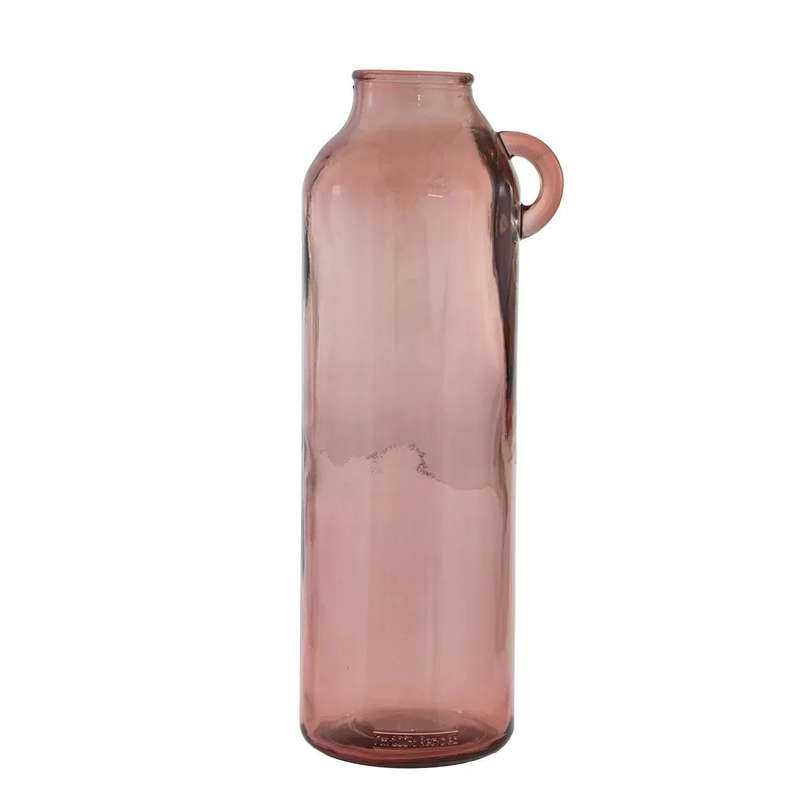 Glass Vase - Recycled Material Pink 45cm