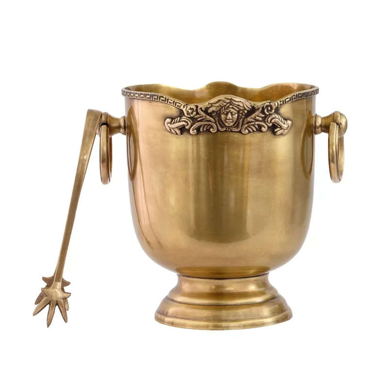 Ice Bucket - Brass Greek