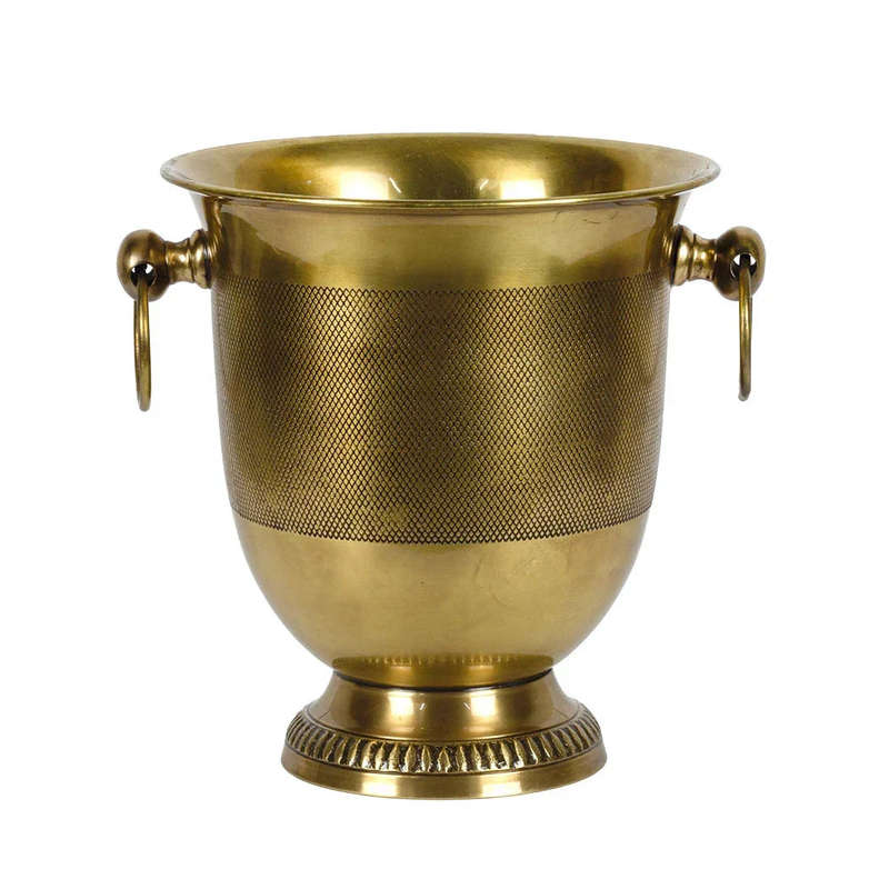 Ice Bucket - Brass Lines (Tong Excluded)