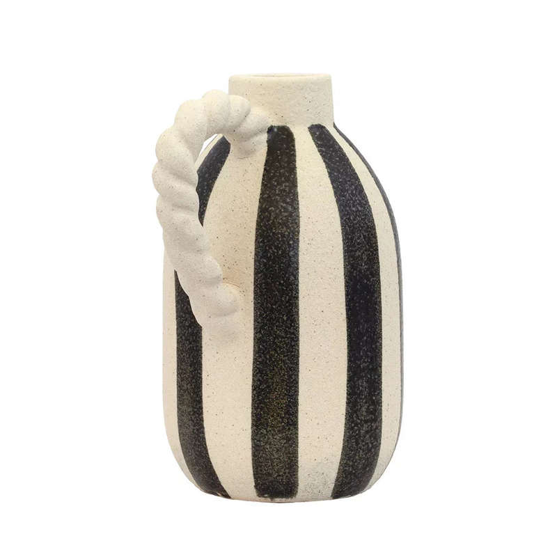 Jug - Beige with Black Lines 17.5cm