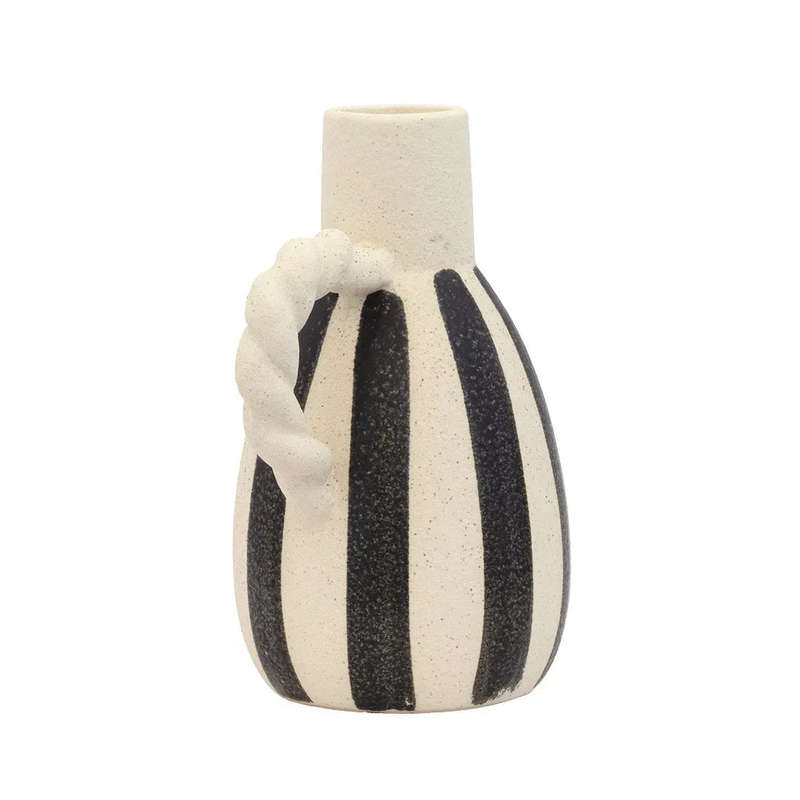 Jug - Beige with Black Lines 17cm