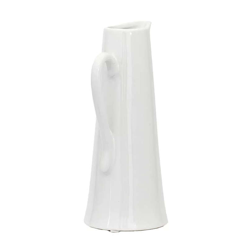 Jug - Ceramic White Smooth Tall