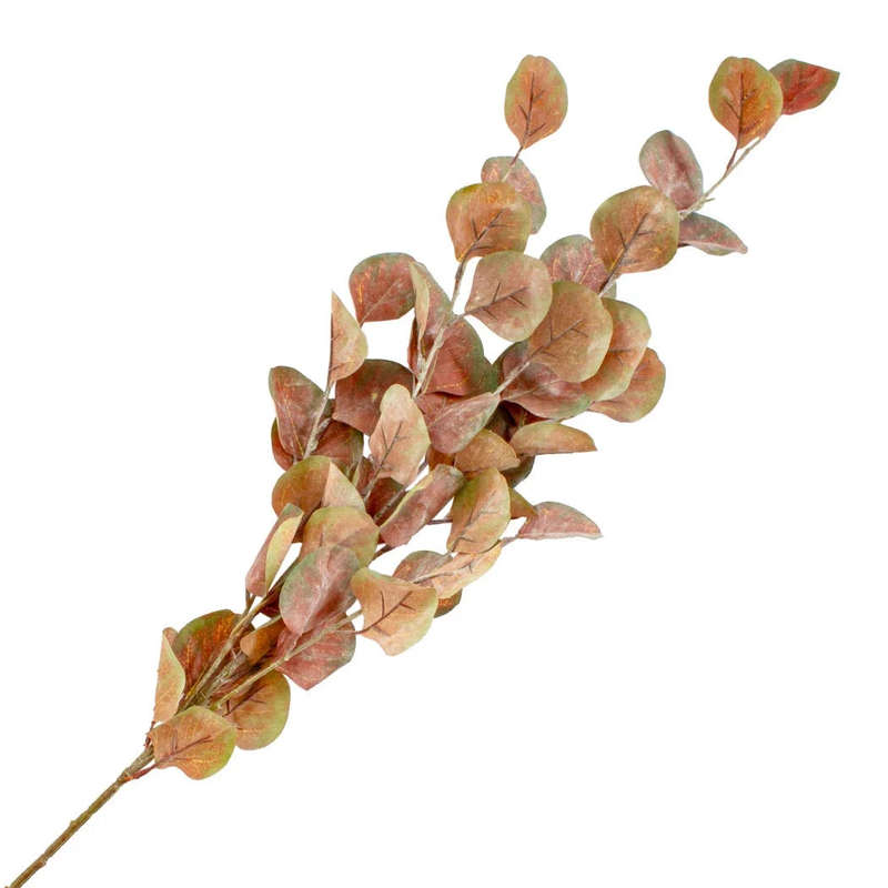 Leaf Branch - Eucalyptus Dried Autumn Pink 92cm