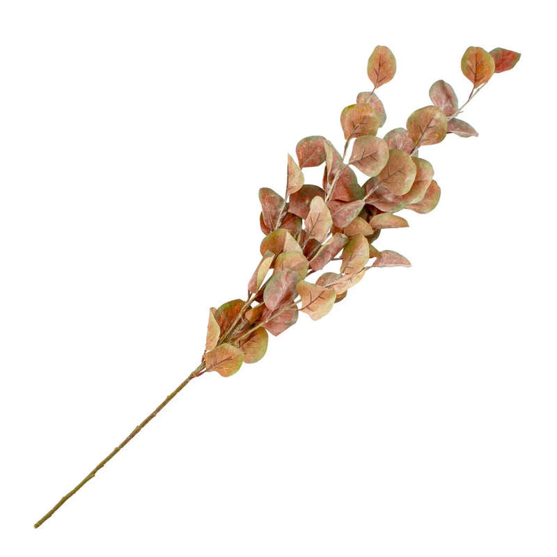 Leaf Branch - Eucalyptus Dried Autumn Pink 92cm