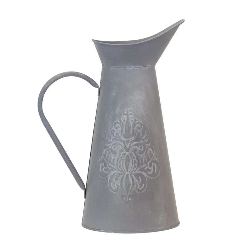 Metal Jug - Tall Grey 35cm