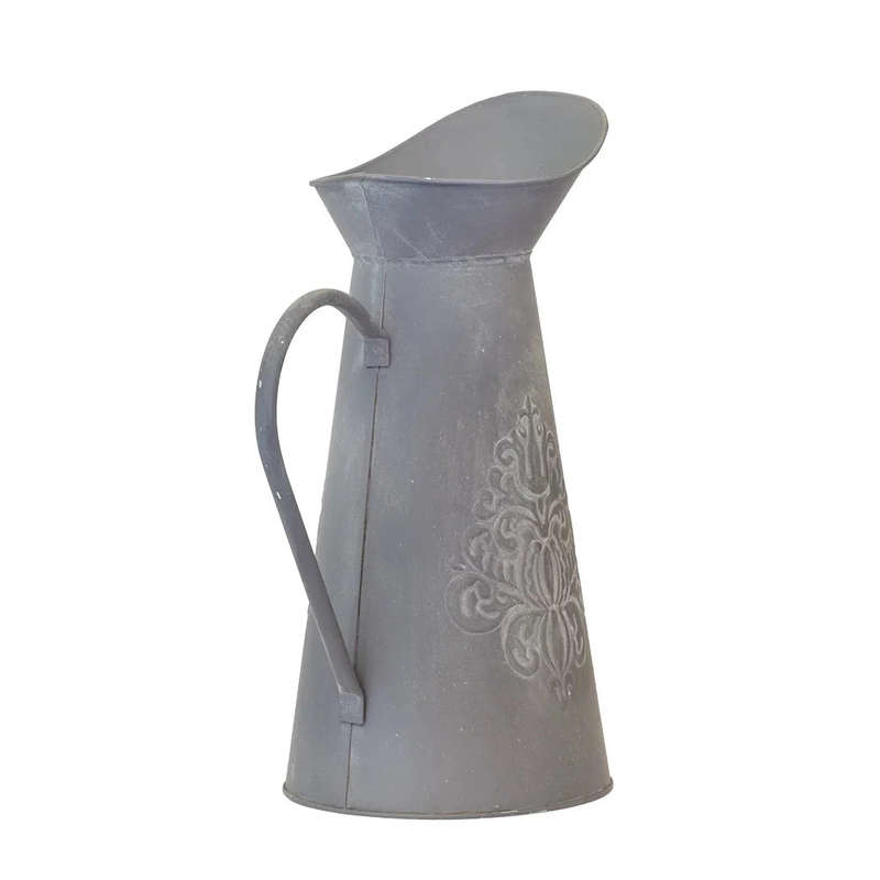 Metal Jug - Tall Grey 35cm