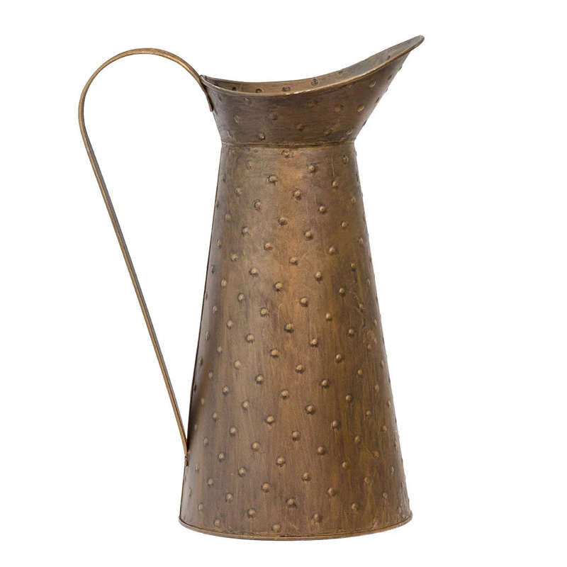 Metal Jug - Tall Studded 35cm