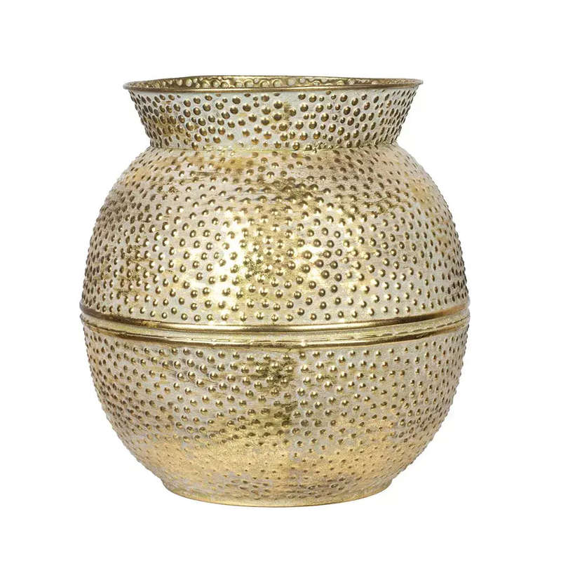 Metal Pot - Golden Pot Dots 31cm