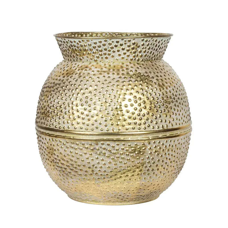 Metal Pot - Golden Pot Dots 31cm