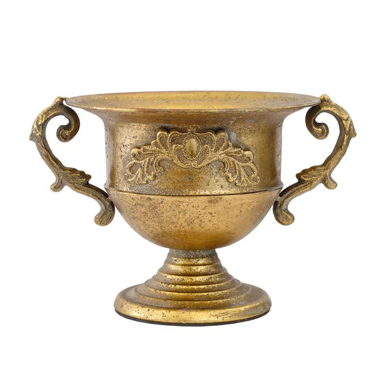 Metal Vase - Gold Handled Fatty Emblem(Vase Only)