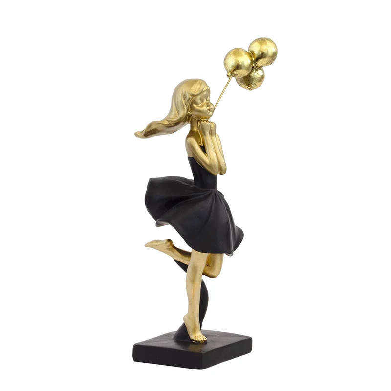 Ornament - Girl with Balloons Posing 21cm