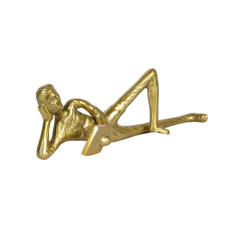 Ornament - Reading Man Gold