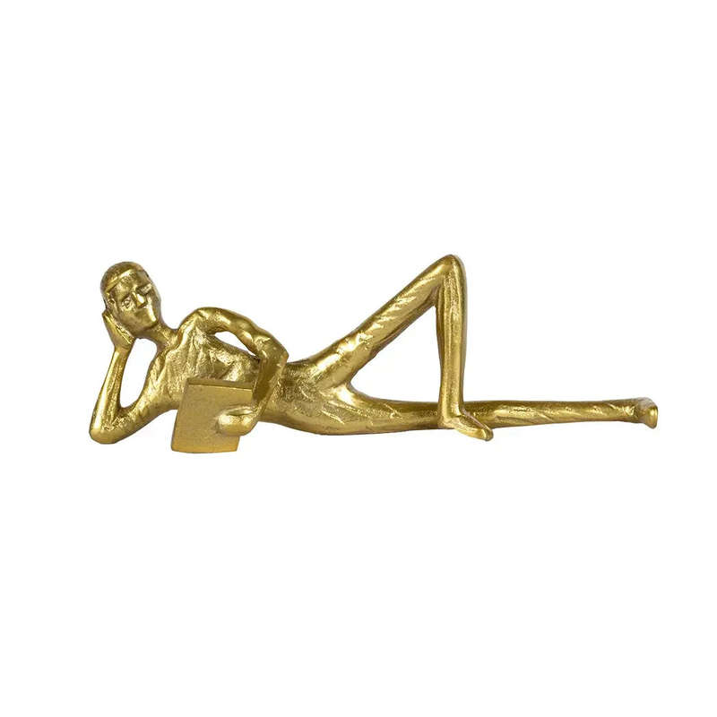 Ornament - Reading Man Gold
