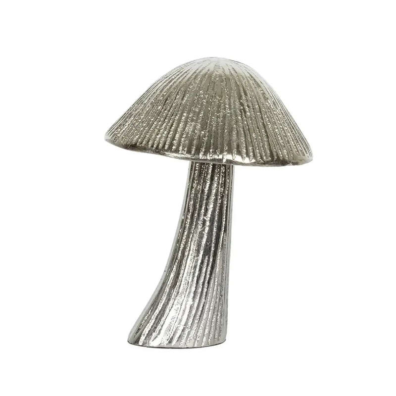 Ornament - Silver Mushroom 14cm