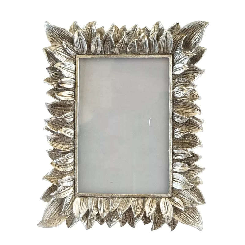 Picture Frame - Silver Flower Petals